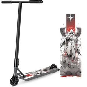 1 Trendy Red Grey Character Scooter Sticker, Scooter Decorative Sticker High Quality PVC Material Sticker Scooter Sticker/Scooter Body Sticker for Scooter/Portable Folding Scooter// City Scooter Holiday Gift/Halloween Decoration/Christmas Gift