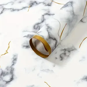 20 Sheets  Golden Marble Waterproof Floral Wrapping Paper - Perfect for DIY Bouquets and Gift Wrapping Paper
