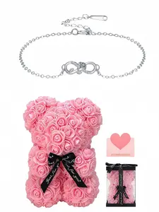 Blossom Infinity Niche luxury infinity rose bracelet with elegant high-end style.Comes with a preserved rose and teddy bear gift box.A mysterious gift perfect for birthdays, Valentine's Day, Mother's Day and Christmas.