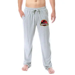 Jurassic Park Mens' Dinosaur Film Movie Title Logo Sleep Pajama Pants