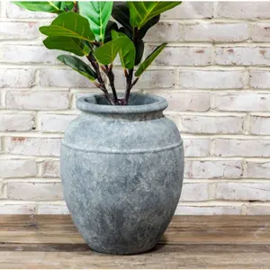 16" CHARCOAL CLAY POT
