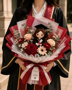 Handmade Crochet Graduation Bouquet 2026 | Custom Graduate Doll & Flower Gift | Personalized Keepsake Gift for Her, Best Friend, Daughter | Unique Graduation Gift Idea