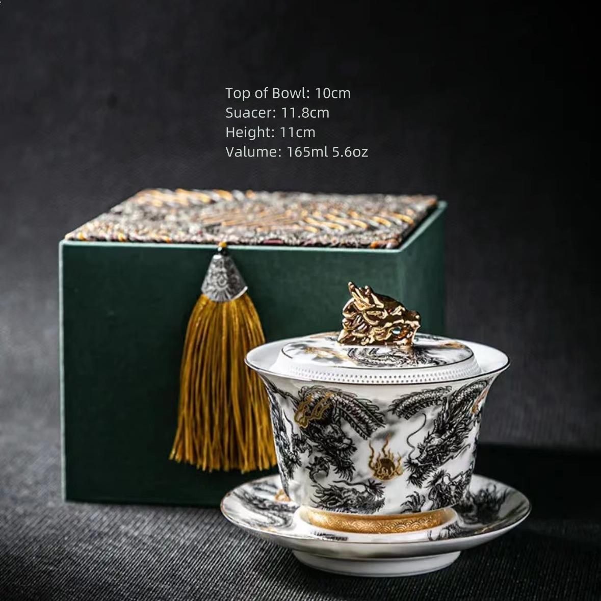 OG Limited Edition Dragon Tea Gaiwan Tea Cup With Filter