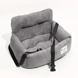 Car Pet Bed for Small Dogs & Cats, Portable Travel Dog Cat House, Safe Seatbelt Compatible Carrier for Puppies & Kittens
