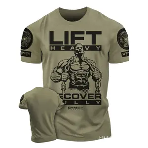 Workout Shirt Funny Gym Shirt High Quality Men Short Sleeves