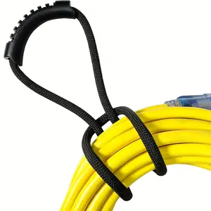 Wrap-It Storage's Loop-It Storage Strap - (Pack of 3) Black - Extension Cord Organizer, Cable, Vacuum Hose Holder, Shop Storage, Air or Water Hose Organizer for Your Home, Garage, Boat, RV, and More