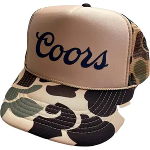 Coors Beer Trucker Hat | Adjustable Trucker Foam Camo Hat | Trendy Trucker Mesh Hat | Retro Vintage Trucker Hat | Snapback Hat Mans