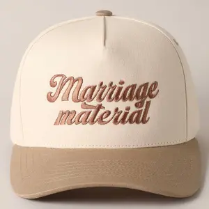 Marriage Material Embroidered Trucker Hat