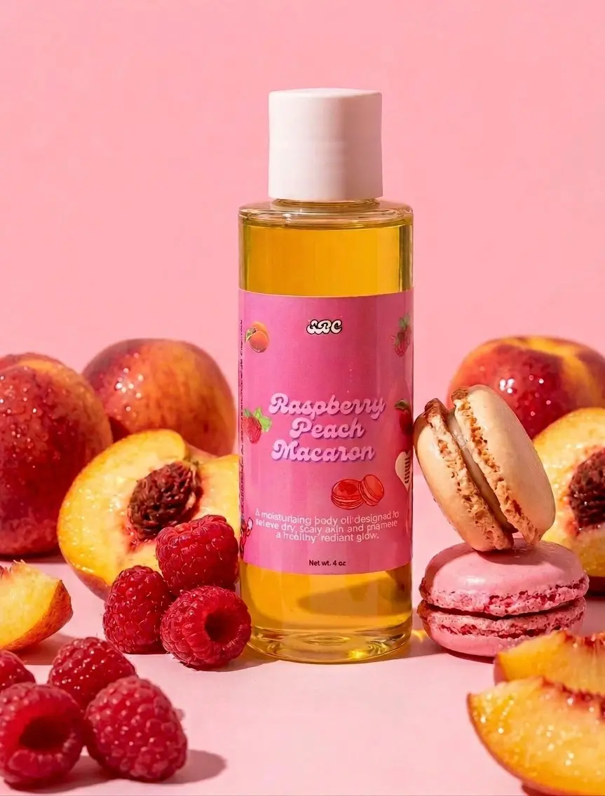 Raspberry Peach Macaron Body Oil