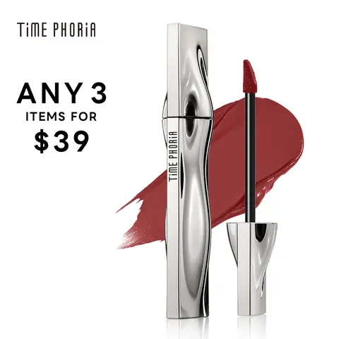 [Any 3 items]TIMEPHORIA Creator Exclusive Eternal Lip Matte Liquid Lipstick - 04 Charm, 4ML Compact, Kiss-proof, Waterproof, Transfer-proof, Flawless High Coverage, Hydrating, Blendable Makeup Products, Back to School Single Item Cosmetic