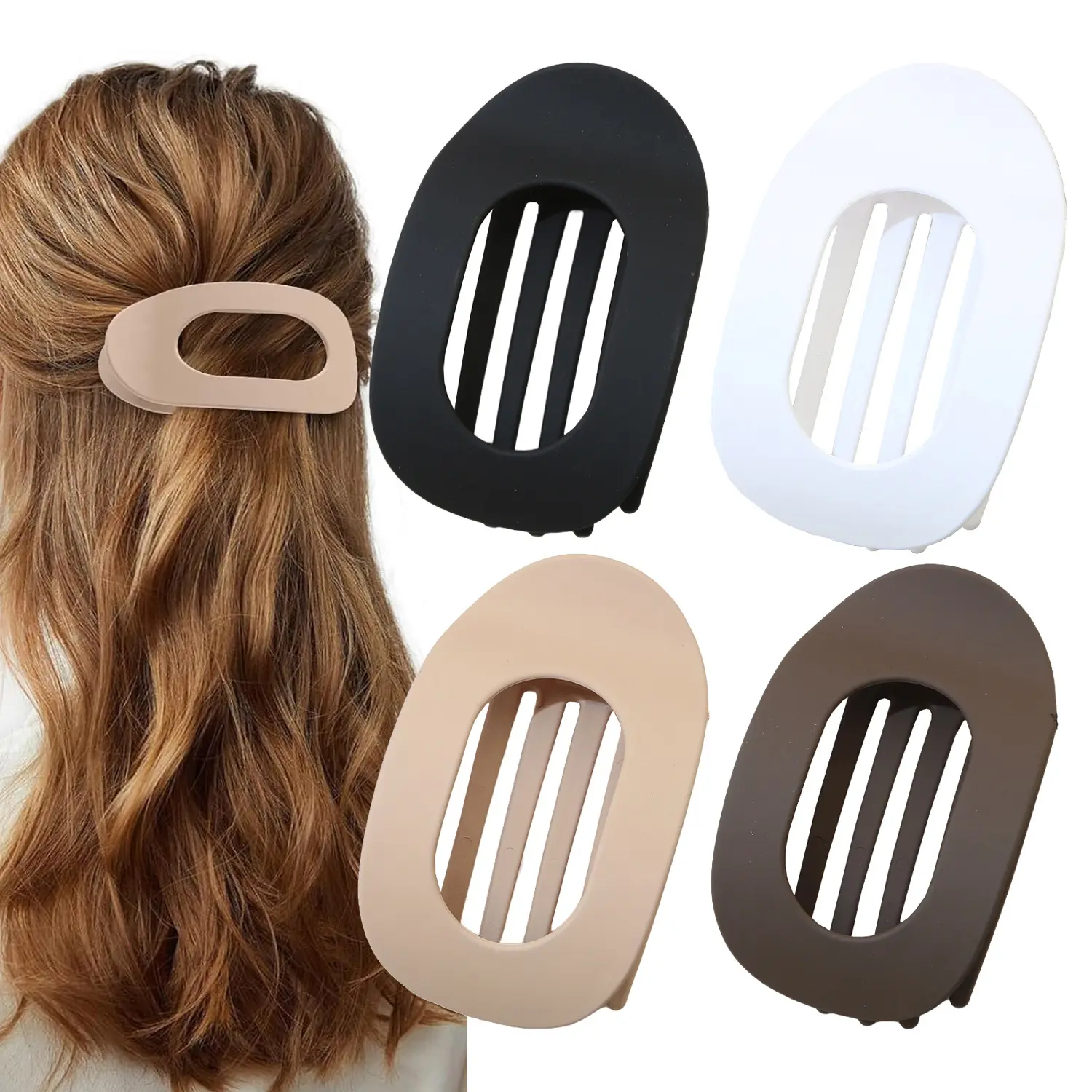 4 piece set G (oval hair clip)