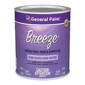 General Paint 4500427 Kitchen & Bath Eggshell Paint - Deep Base