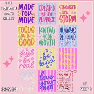 Bright Motivational  - 30x48 - PREMADE GANG SHEET
