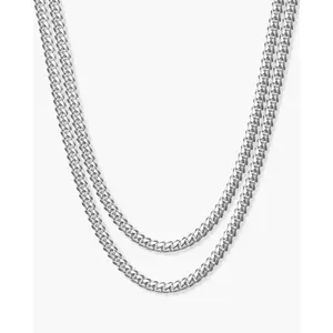 JAXXON - Cuban Chain Stack - 3mm - Silver - Box Clasp