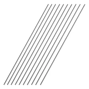 16 inches Long 1/8"(3.17) Diameter 304 Stainless Steel Solid Round Rod for,Metal Solid Shaft Rods,for DIY Craft & Metal Working - 10 count