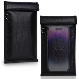 Faraday Privacy Bag, 1 Count EMP & RFID Blocking Bag, Anti-tracking & Fireproof Key Fob Protector for Phones, Radios, Car Keys
