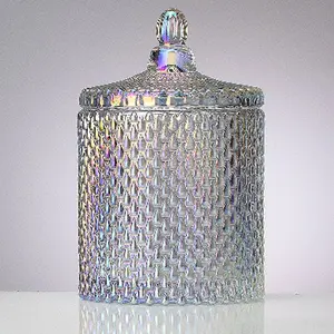 stardust iridescent glass jar