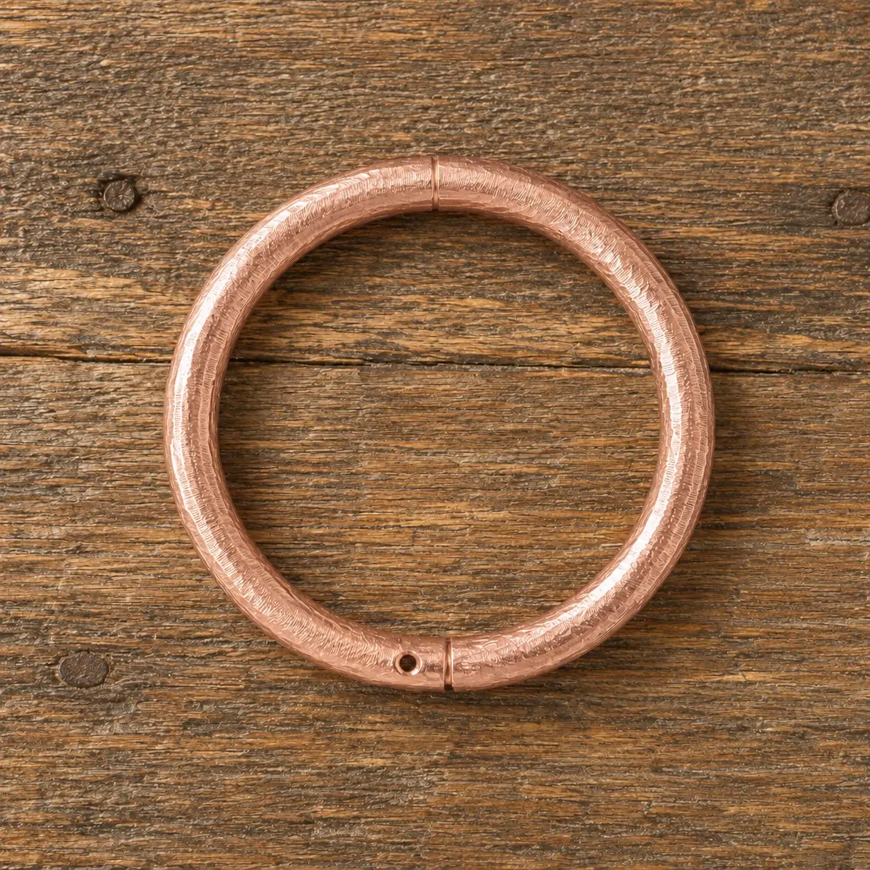 Distressed Style - Rose Gold Cowboy Bull Ring Bangle Bracelet