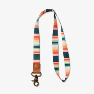 Thread Custom Personalized Lanyard - 17 in Renae Neck Lanyard with Leather Loop, Stylish Office Identification Badge Accessory for Computers & Office Supplies, Custom Lanyard
