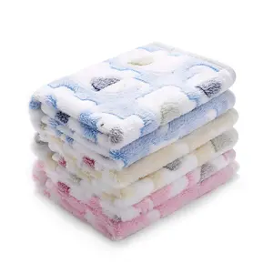 1 Pack 3 Blankets Super Soft Fluffy Premium Cute Cat Pattern Pet Blanket Flannel Throw for Dog Puppy Kitten