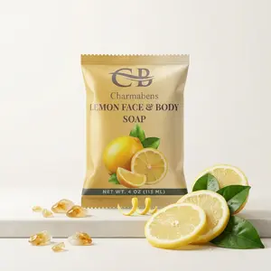 Charmabens Lemon Face & Body Soap – Refreshing Cleansing Bar with Lemon Extract | Smooth & Clean Skin (4oz)
