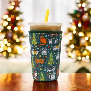 Holiday Insulated Iced Coffee Sleeve