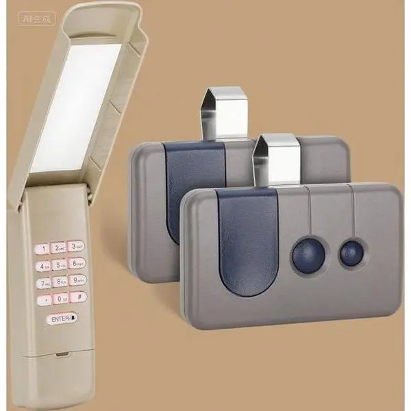 Universal Garage Door Remote & Keypad Combo with Lithium Batteries - 2*Remote and 1*Keypad (Universal), Easy Programming, Security+ Code, Durable, No-Wiring Install, Multi-Model Compatible, for 1997-2005 RED/ORANGE Learn Button, Ideal for Families