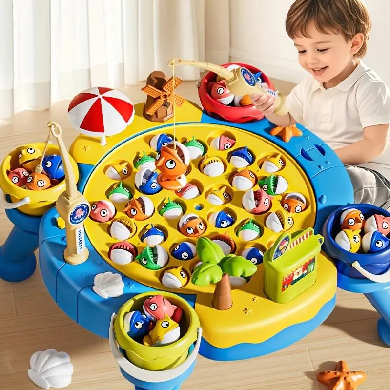OCEAN 66pcs Magnetic Fishing Game for Kids Toys Boys, Magnetic Fishing Toys with Fishing Rods, Birthday Gifts for Boys Kids, Educational Toys Fishing Game for Children, Innovative Toys for Boys 1-8 Players