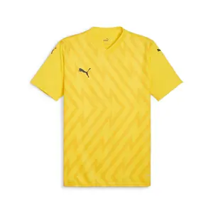 PUMA Mens Teamglory V-Neck Short Sleeve Jersey Casual - Yellow