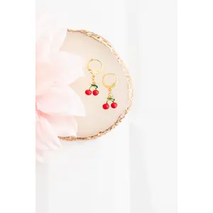 Cherry Gold Plated Huggies