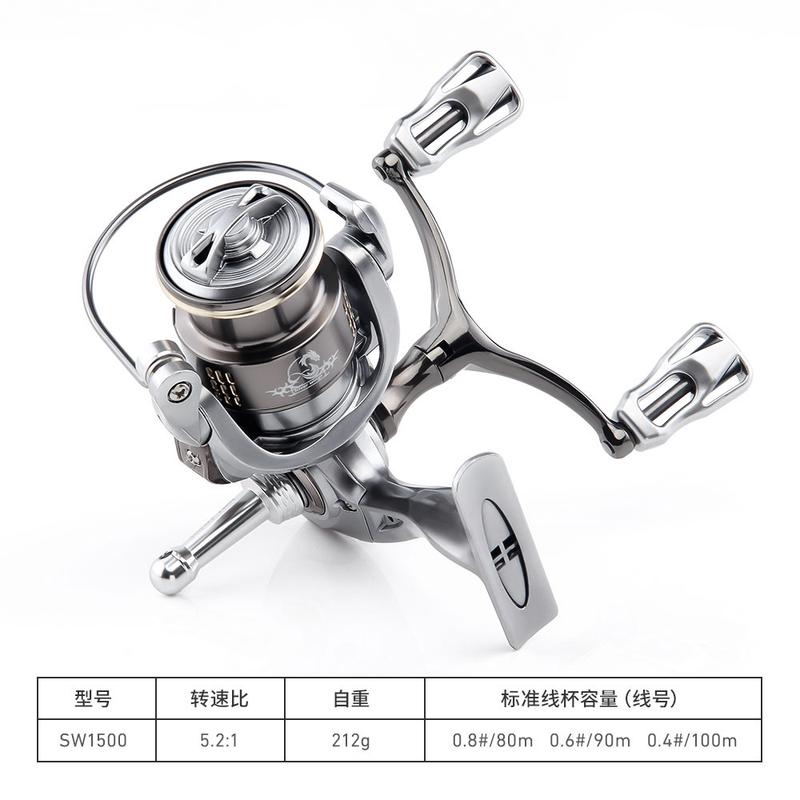 Luya spinning wheel Stella double rocker arm fishing wheel long throw fish wheel Chromium Casting Fishing Reel
