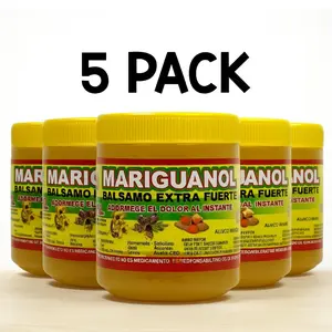 (5 Pack) Mariguanol Extra Strength Balm 125g Fast Acting Muscle Joint Relief Uso Externo for Pain Relief Uso Externo para Dolor with Arnica