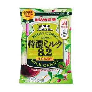 UHA Mikakuto 8.2 Rich Milk Candy - Matcha Red Bean Ice Cream Flavor, 70g Bag - Authentic Japanese Confectionery, Refreshing Sweet Treat