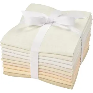 - 11 Options Solids with Tweed Tonals - Color Cotton Quilting Bundles 10pcs Fat Quarters 18"x21" - Medium Weight 5.2oz - for Quilting, Sewing and Crafts - Not Quite White