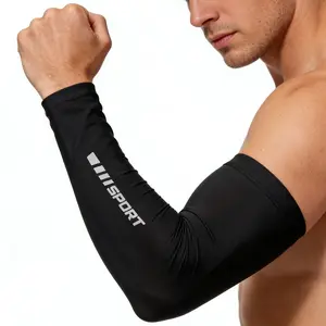 Men's Sports Ice Sleeves Summer Sun Protection High Stretch Breathable Cool Feeling Suitable for Outdoor Sports Cycling Driving