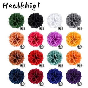 16pcs Lapel Flowers for Men Suits Flower Lapel Pins Handmade Satin tiktokshopspringglowup