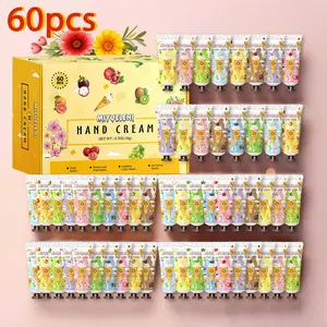 60-Piece Hand Cream Set, Fruit Scented Aroma Hand Lotion, Floral Fragrance, Ideal for Dry Hands, Travel Kit, Gift for Teachers, Colleagues, Employees
