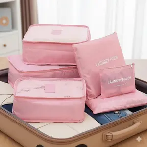 Transparent Drawer Organizer Bags, Washable & Dustproof Clothes Storage. Multi-Size Packing Cubes for Travel, Moving, Dorm. Essential Luggage & Wardrobe Organizing Solution.