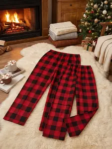 Plaid Couple Home Pants, Classic Plaid, Minimalist Design, Fall Winter Homewear, Loungewear, Pajamas, Christmas Atmosphere, Casual Loose Fit
