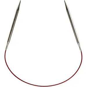 Red Lace Circular 16-inch (40cm) Stainless Steel Knitting Needle Size US 6 (4mm) 7016-6