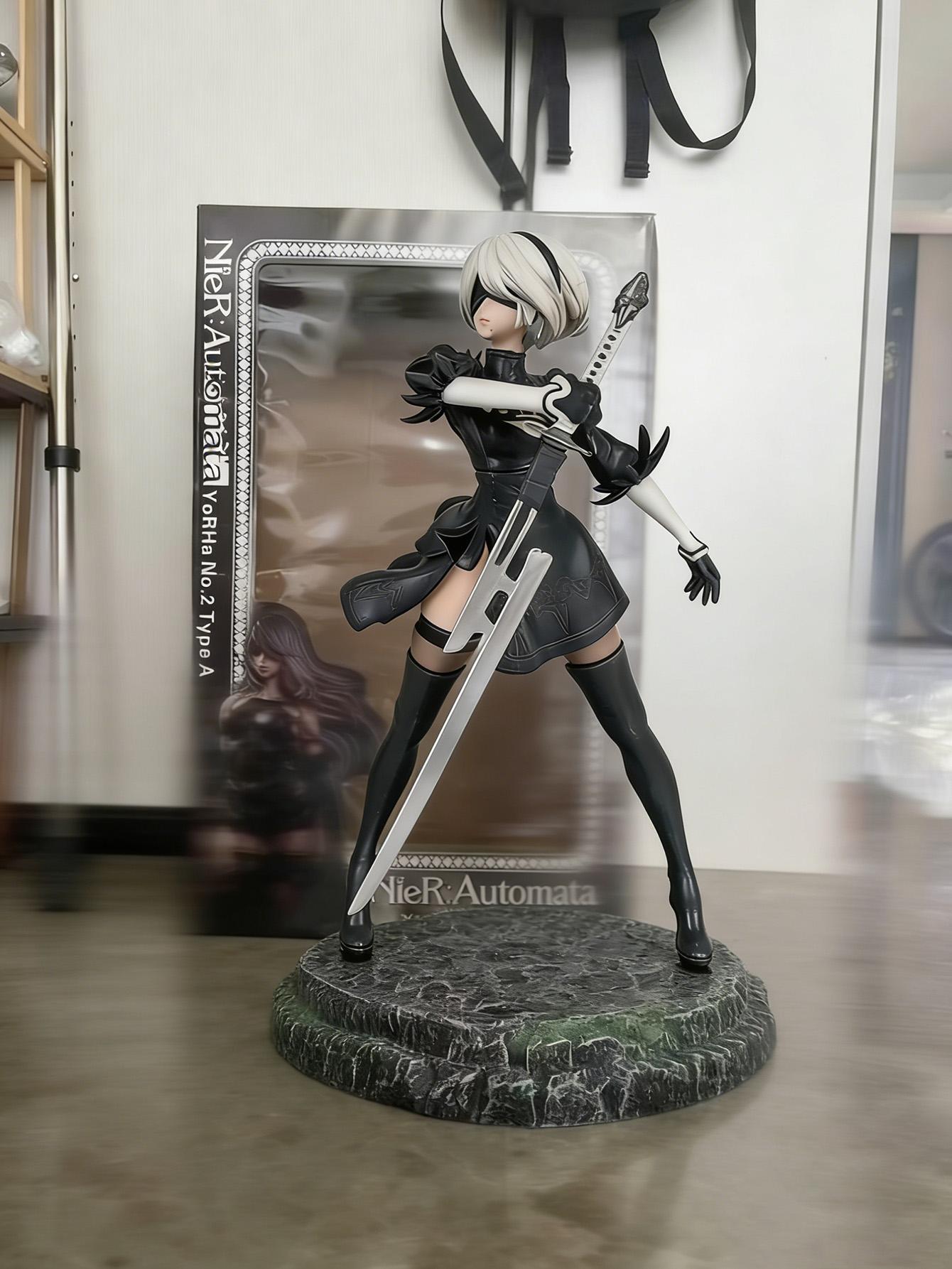 Nier Automata 2B Action Figure PVC Anime Model Collectible Yorha No 2  Desk Display Ornament Anime Toy TikTok Trending Waifu Figure Gift for Fans Collectors Cosplay Lovers Room Decor
