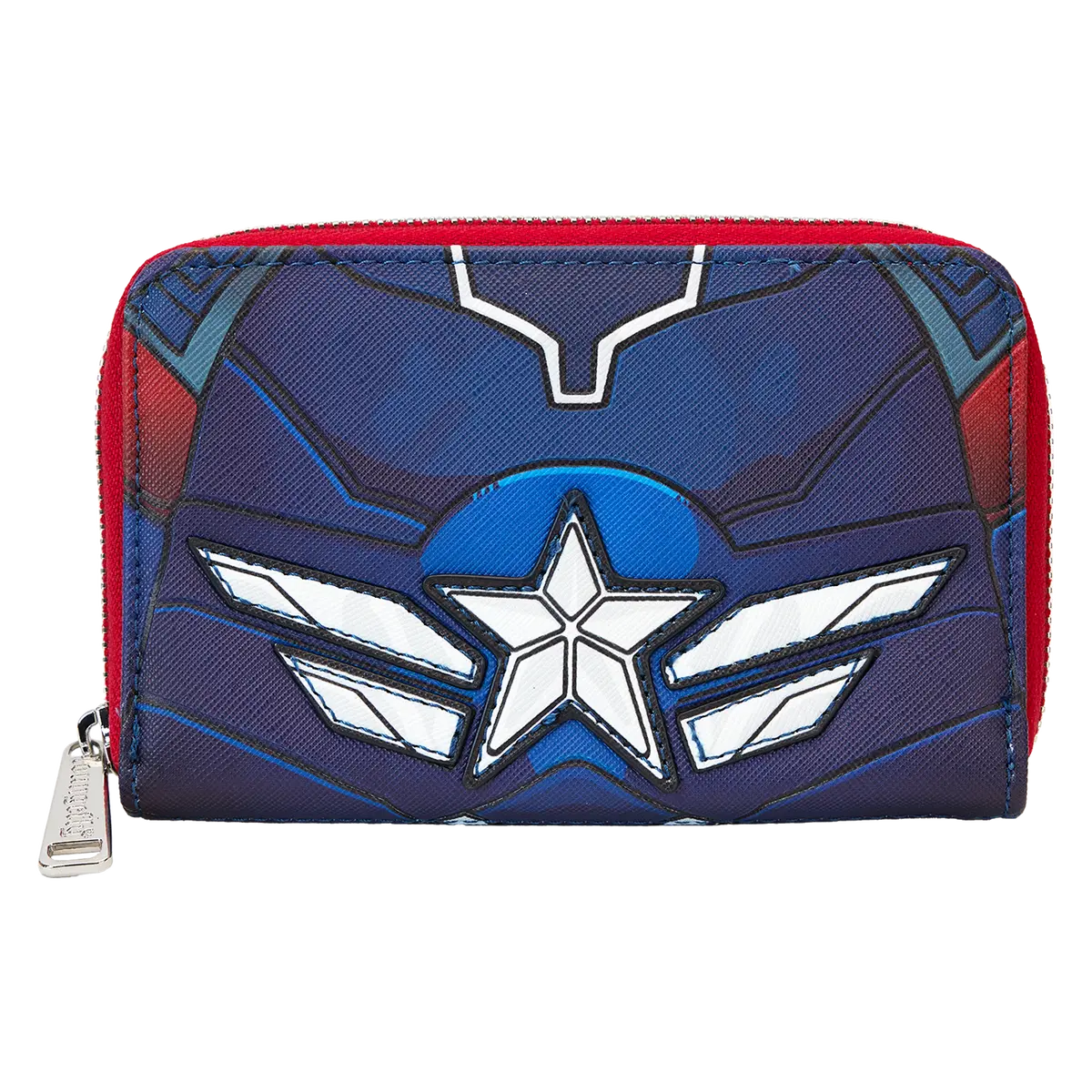 Loungefly Marvel Captain America Brave New World Women's Graphic PU Leather Zip Around Wallet with 4 Card Slots and ID Window, Pu Leather Wallet, Graphic Women's Wallets