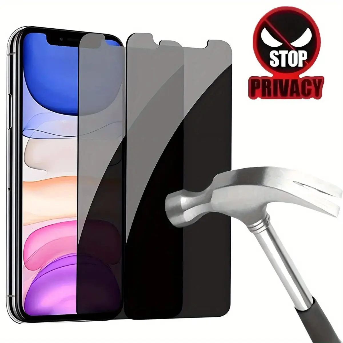 3 Pack Privacy Screen Protector for IPhone 16 15 14 13 12 Pro Max Plus Tempered Glass Anti Spy Eye Protection Anti Scratch HD Clear Case Friendly