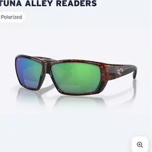 Costa Del Mar Tuna Alley PRO Matte Black/Green Polarized 580G  Sunglasses