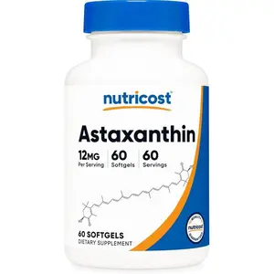 Nutricost Astaxanthin 12mg, 60 Softgels - Non-GMO and Gluten Free (2 Month Supply)