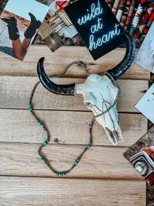 Wild Hearts Necklace - Natural Beads with a Beaded Cord