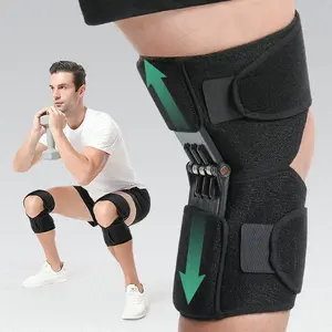 Joint Power Support Knee Brace with 4 Springs, Ergonomic Knee Stabilizer Pad, Inspired Lift Brace,Adjustable Knee Stabilizer Pads,Pain Relief