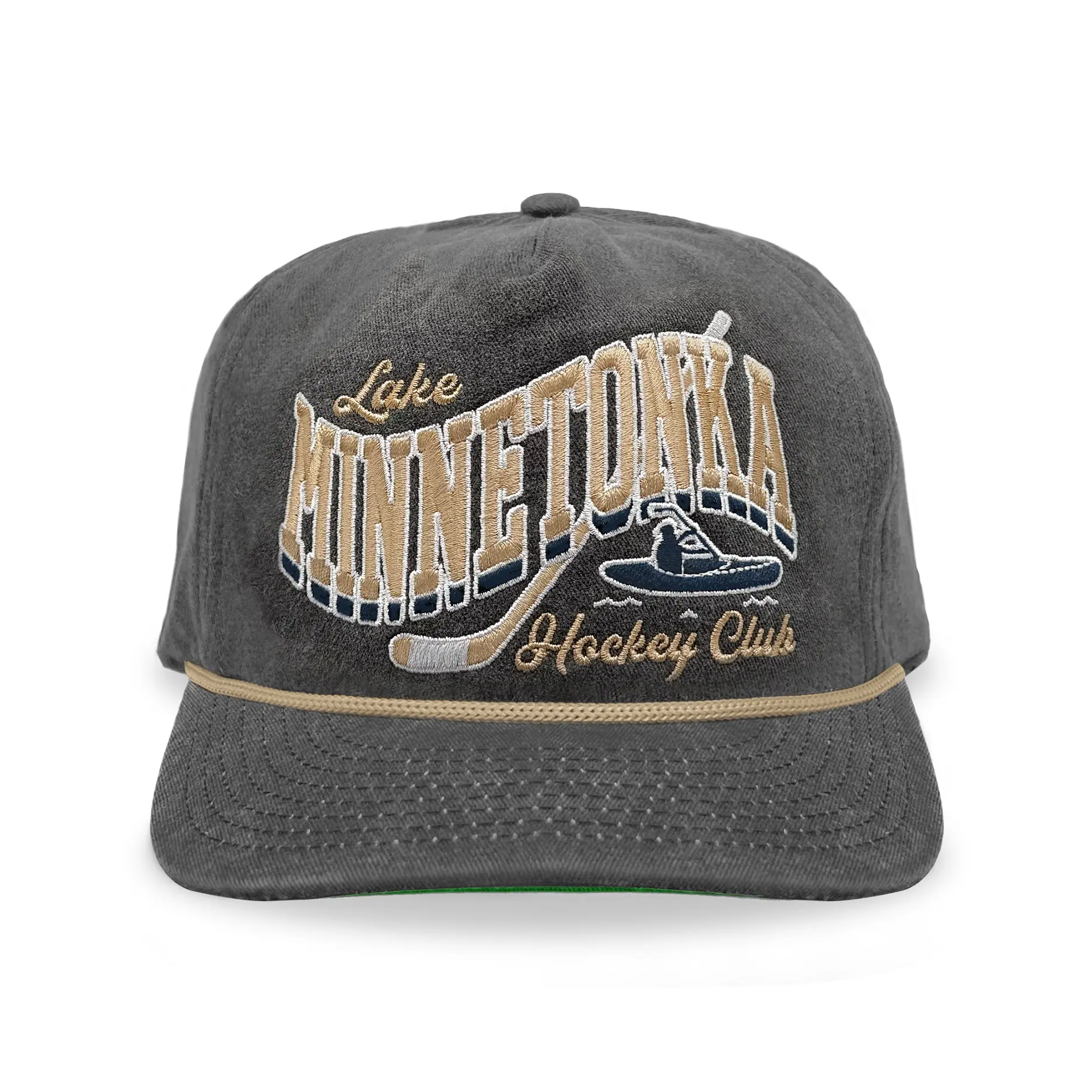 Lake Minnetonka Hockey Club Snapback: Washed Black
