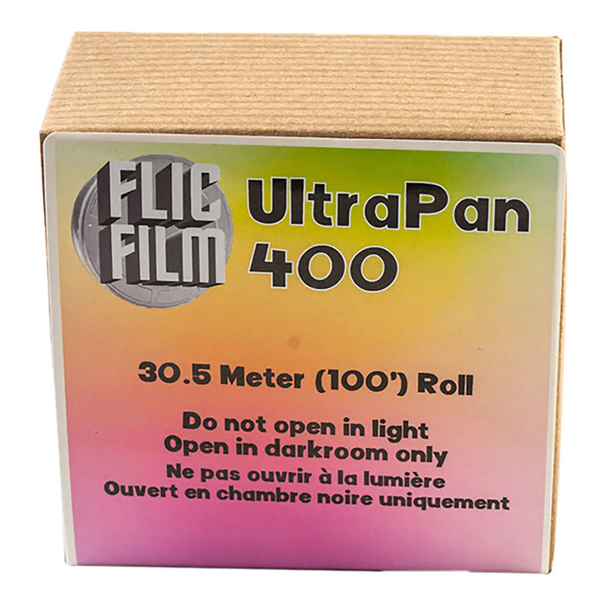 Flic Film UltraPan 400 35mm Panchromatic Black and White Negative Film - ASA 400, 100' Bulk Roll for Camera Users and Photographers