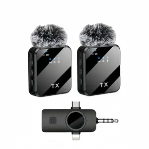 Wireless Magnetic Lavalier Microphone, USB Rechargeable Clip-On Lapel Mic for Video Recording, Teaching, Interviews, Podcasts, Conferences and Vlogs-MM1